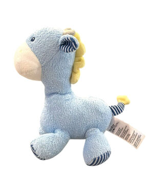 Baby Starters Blue Giraffe Plush Rattle Toy Lovey Stuffed Animal 7"